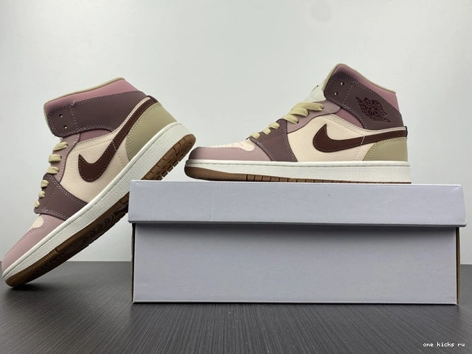 Rep Onekick Dark 3697 Mauve Pony Smoky Jordan1 Mid Modern DO7440- SE 1014